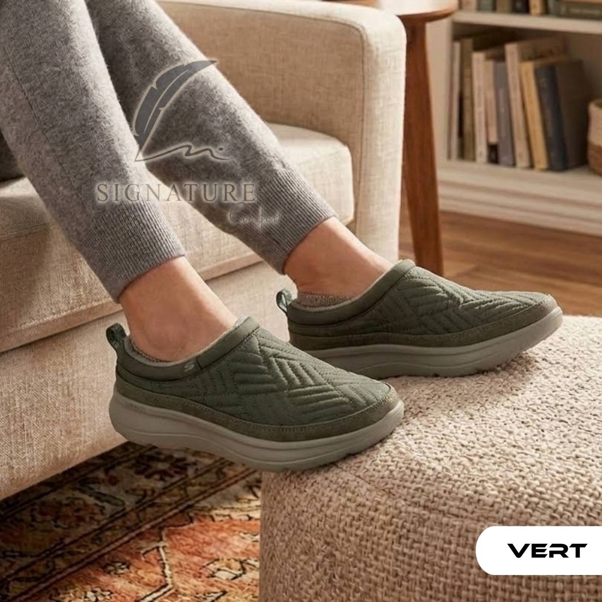 Pantoufle Skechers original💯 vert