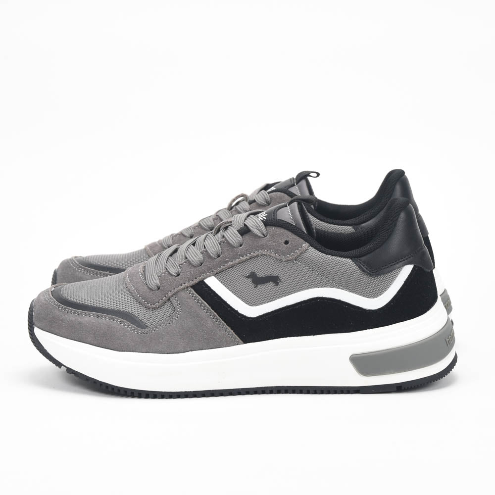 Harmont And Blaine Suede And Technical Fabric Sneakers.  EFM252.050.A60.AD