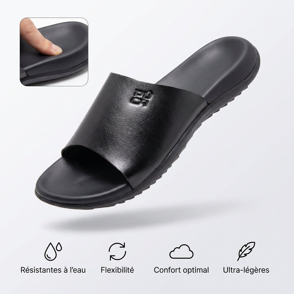PUCA MEN SPORT SLIPPERS CRATER BLACK. 10933