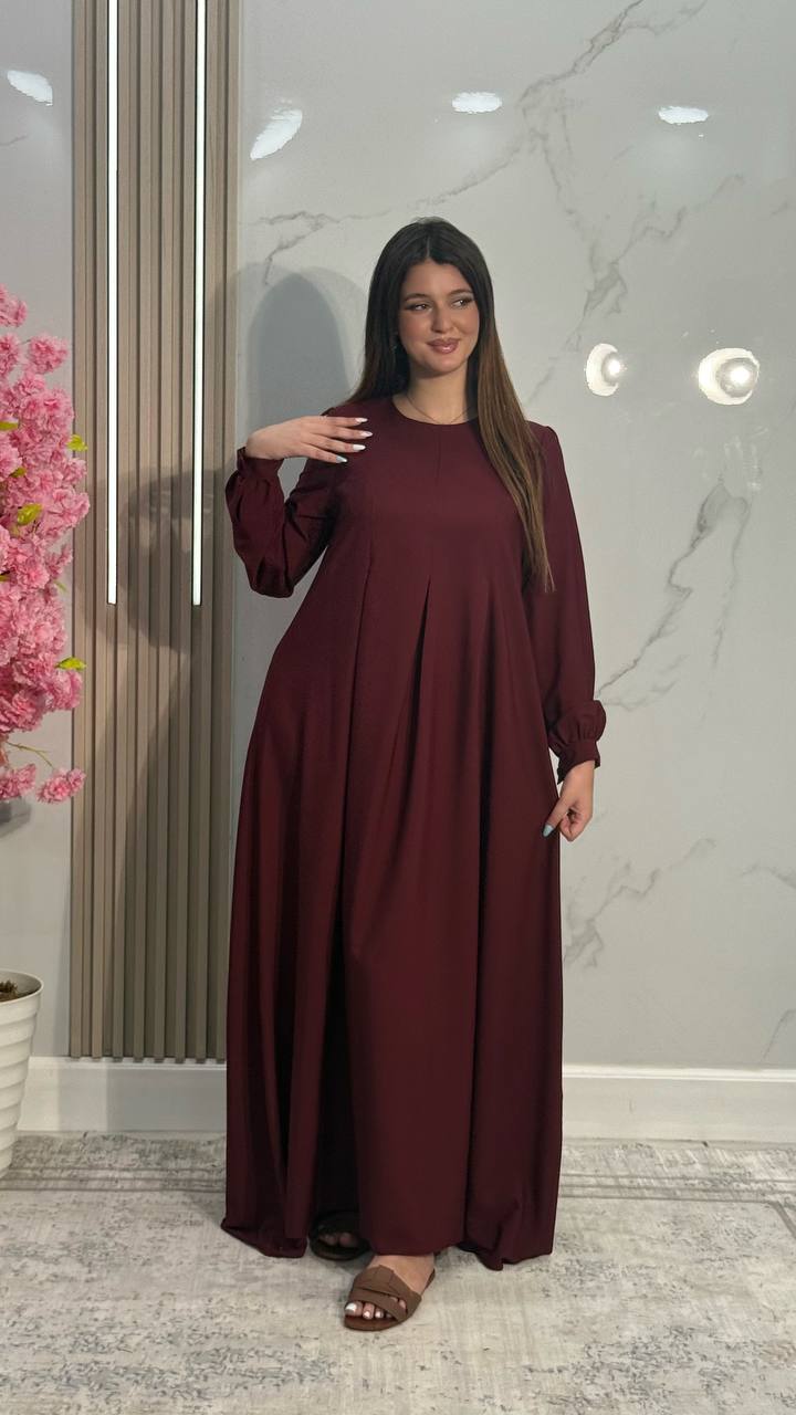 Hidjab bordeaux crêpe turkish 🇹🇷 ( 1603 )