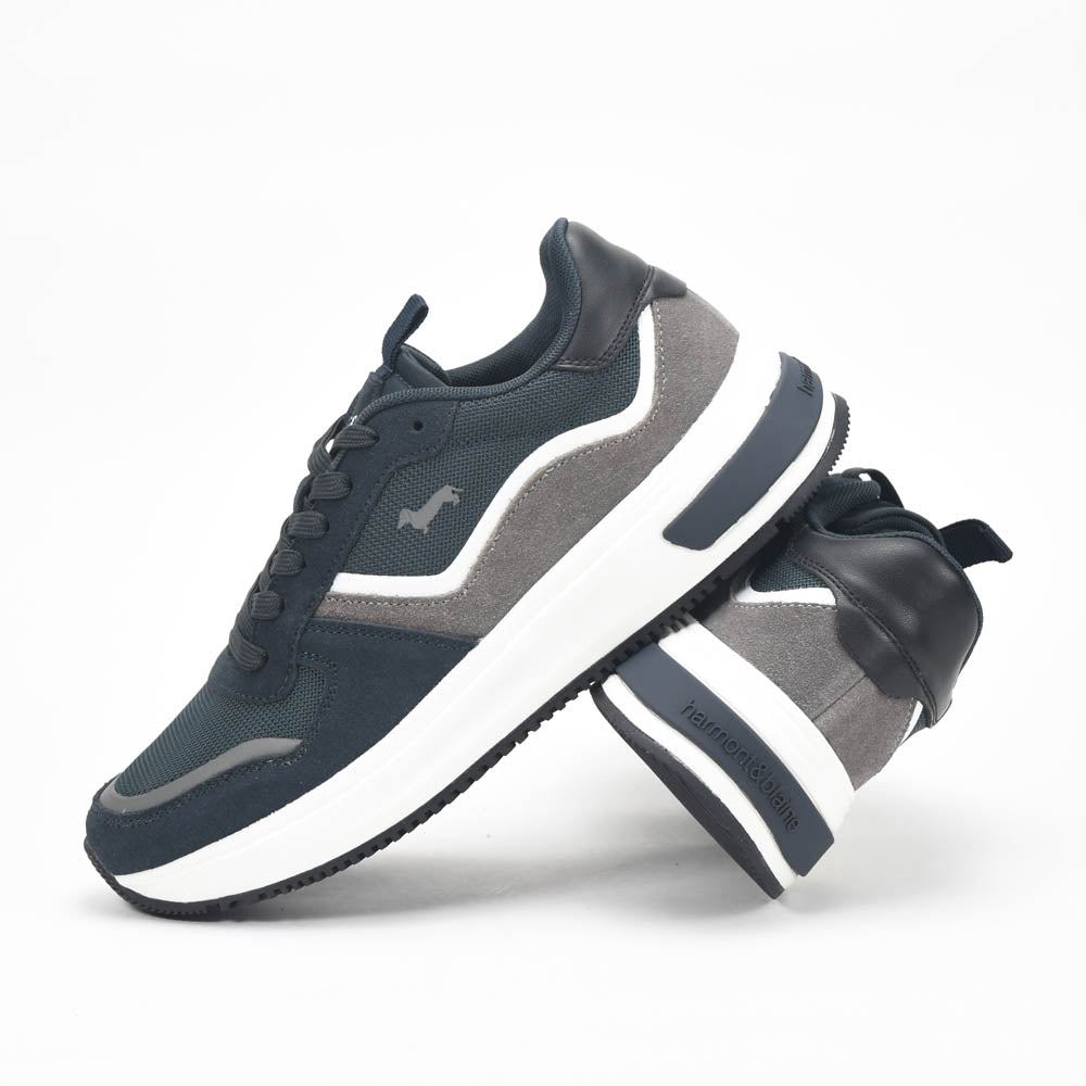 Harmont And Blaine Suede And Fabric Sneakers. EFM252.050.A60.A6