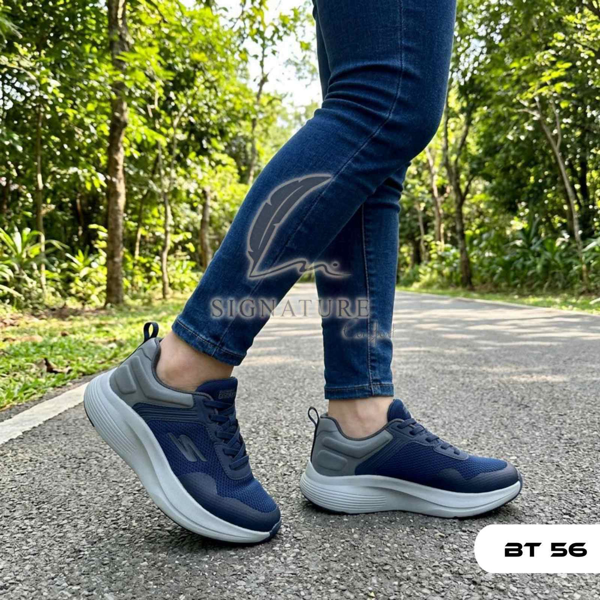 Basket femme bt56 bleu