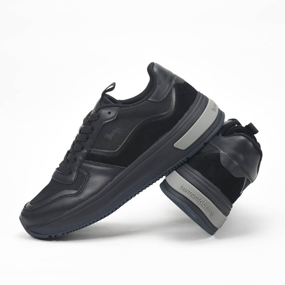 Harmont And Blaine Suede And Fabric Sneakers. EFM252.050.A40.A4
