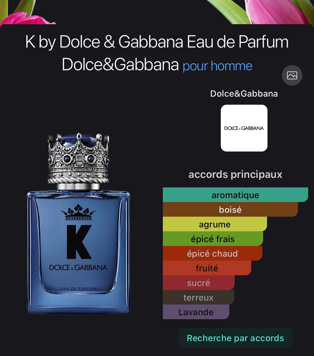 K by Dolce & Gabbana Eau de Parfum pour homme 👨