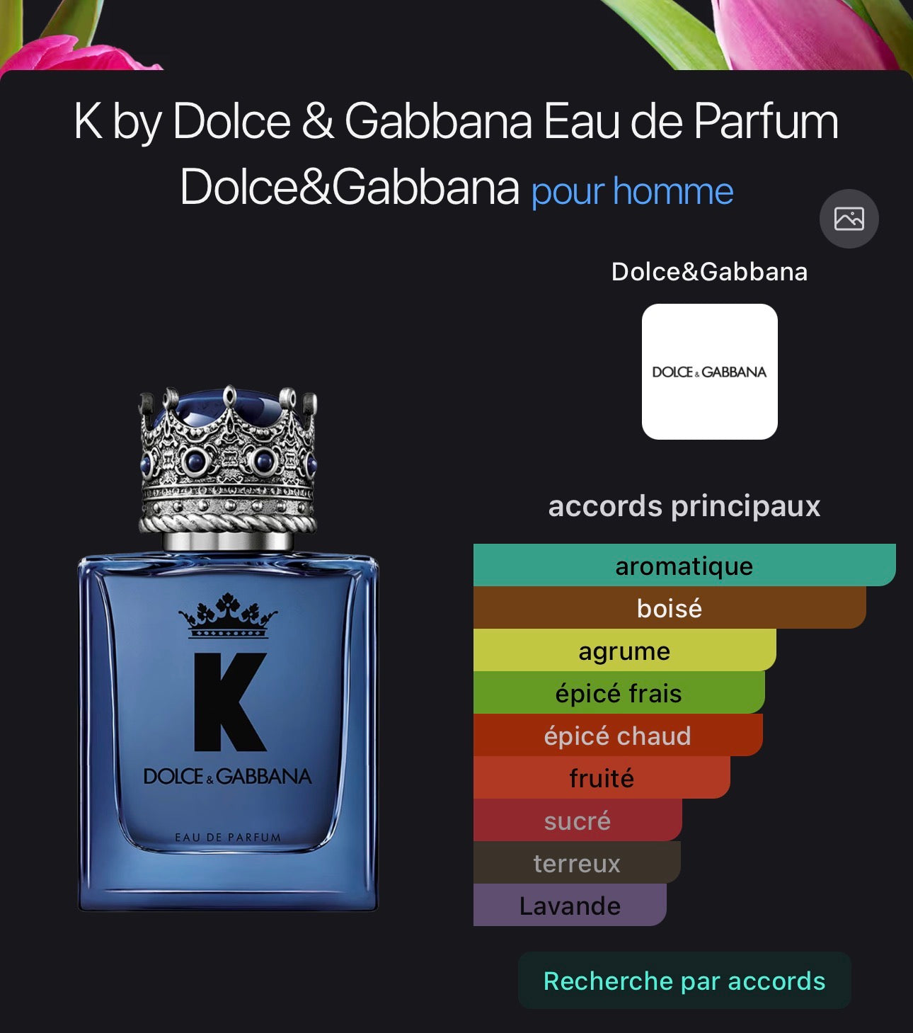 K by Dolce & Gabbana Eau de Parfum pour homme 👨