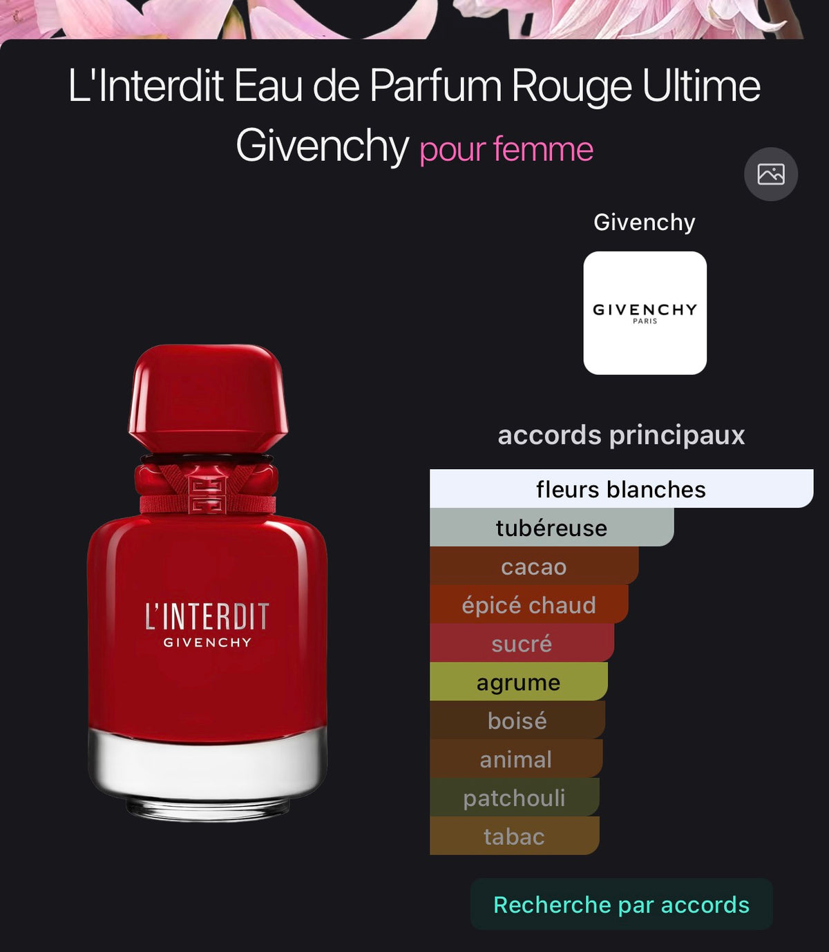L'Interdit Eau de Parfum Rouge Ultime Givenchy pour femme 👩