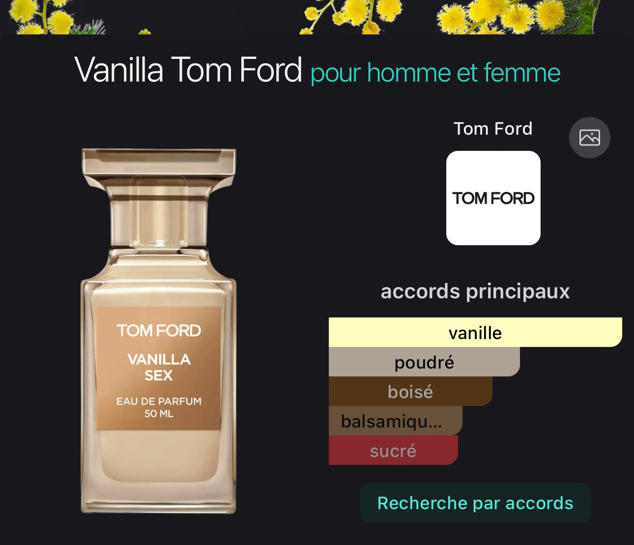 Vanilla Tom Ford pour homme et femme 👩