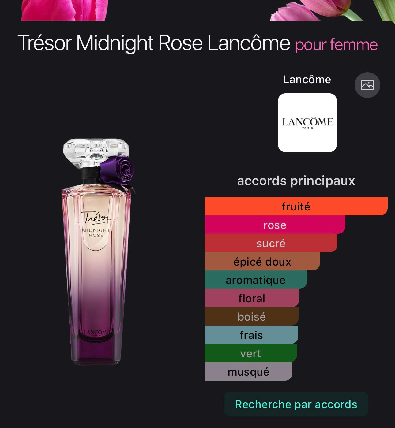 Trésor Midnight Rose Lancôme pour femme 👩