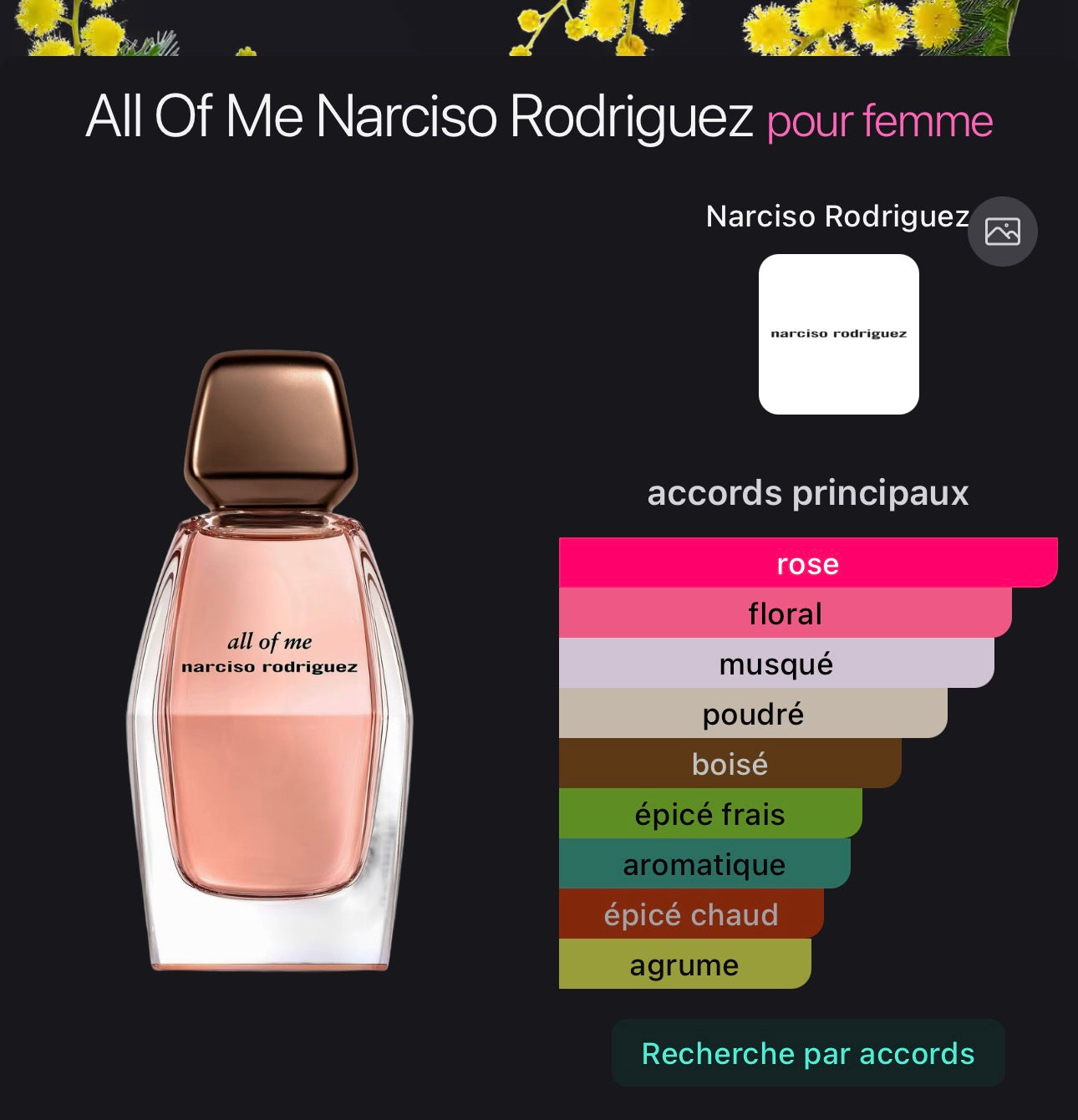 All Of Me Narciso Rodriguez pour femme 👩