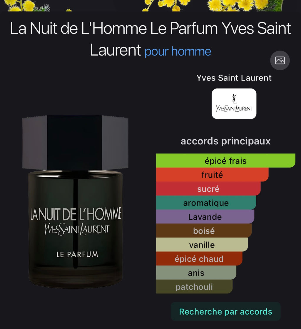 La Nuit de L'Homme Le Parfum Yves Saint Laurent pour homme 👨