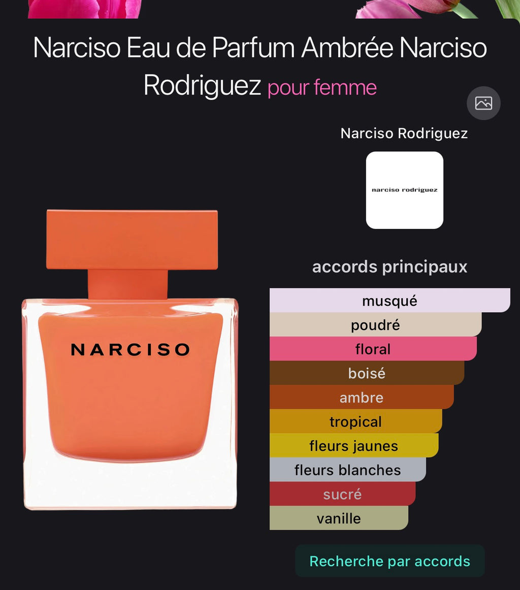 Narciso Eau de Parfum Ambrée Narciso Rodriguez pour femme 👩