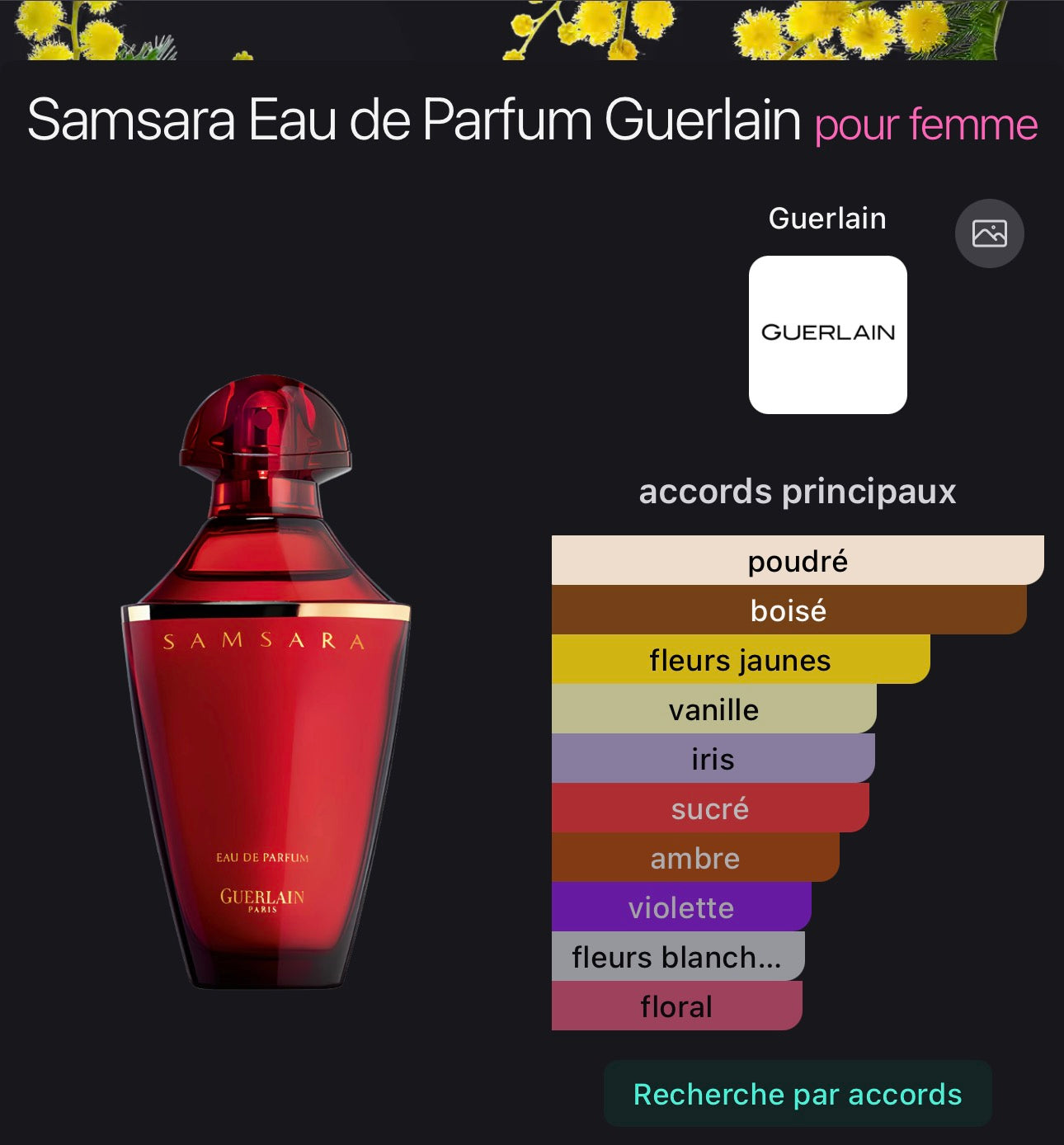 Samsara Eau de Parfum Guerlain pour femme 👩