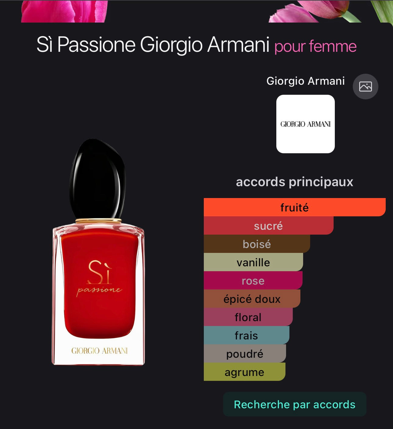 Sì Passione Giorgio Armani pour femme 👩