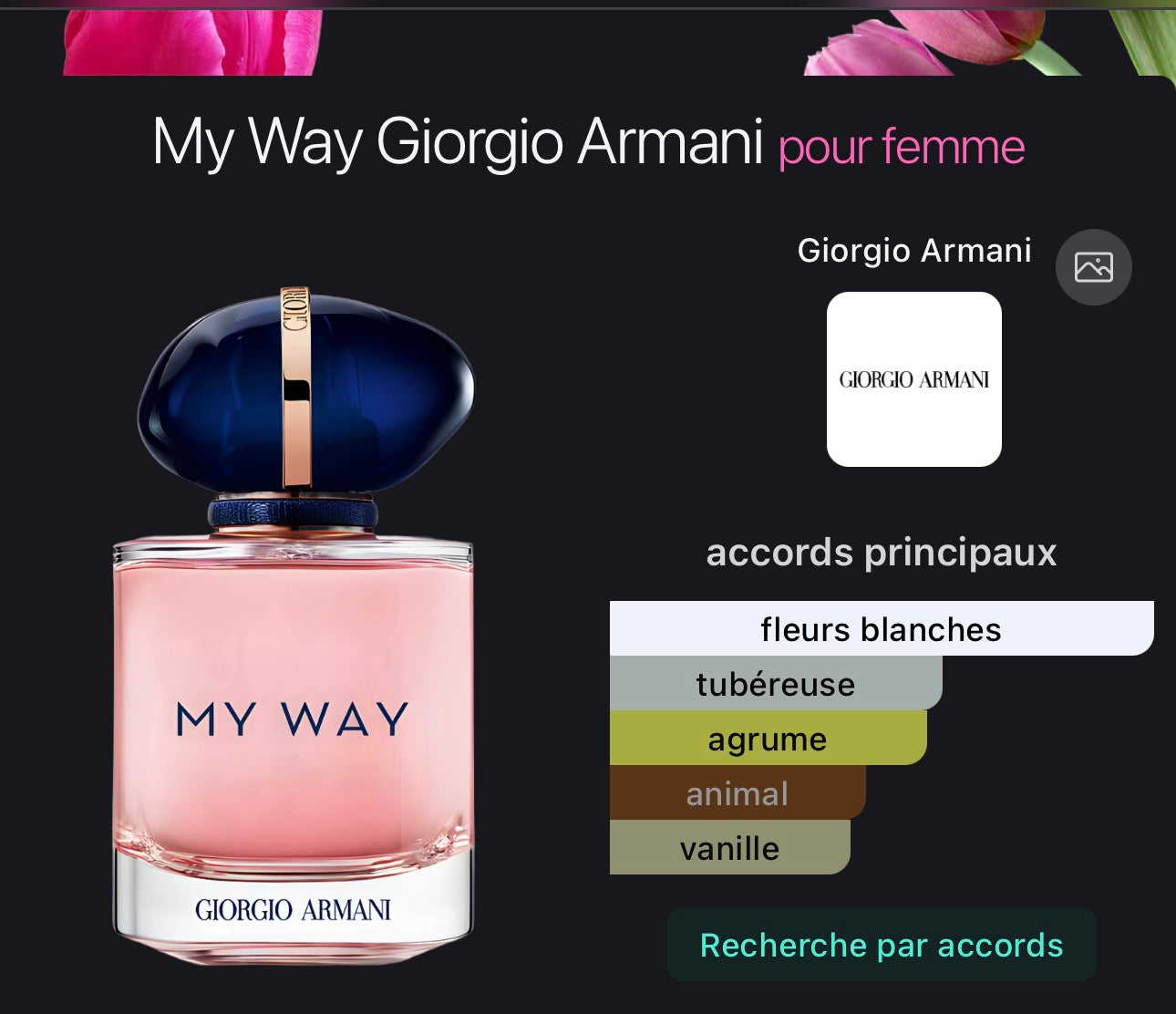 My Way Giorgio Armani pour femme 👩