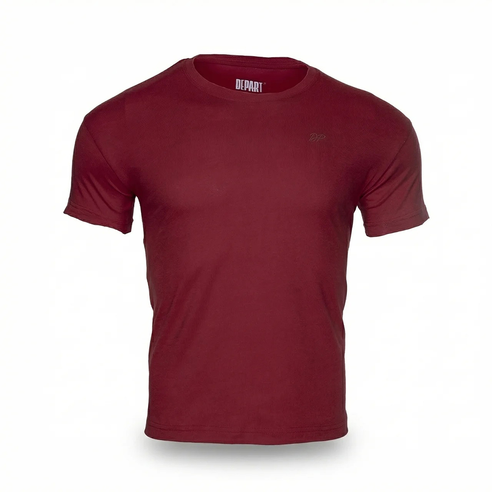 DEPART T-SHIRT HOMME BORDEAU 100% COTON SIMPLE G23-001601-BORDO