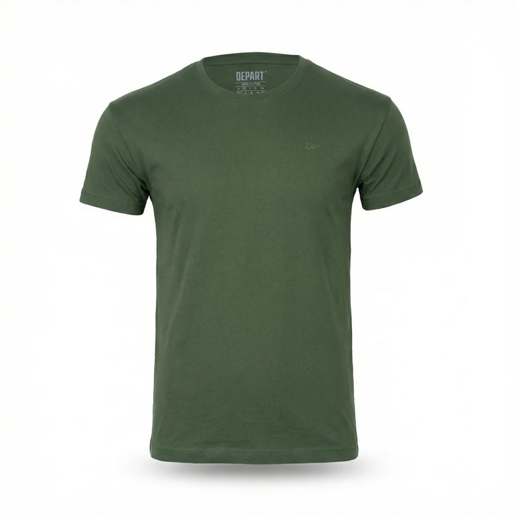DEPART T-SHIRT HOMME VERT 100% COTON SIMPLE G23-001601-GREEN