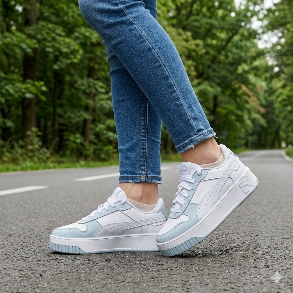 PUMA CARINA STREET JR WHITE SILVER MIST

393846-07