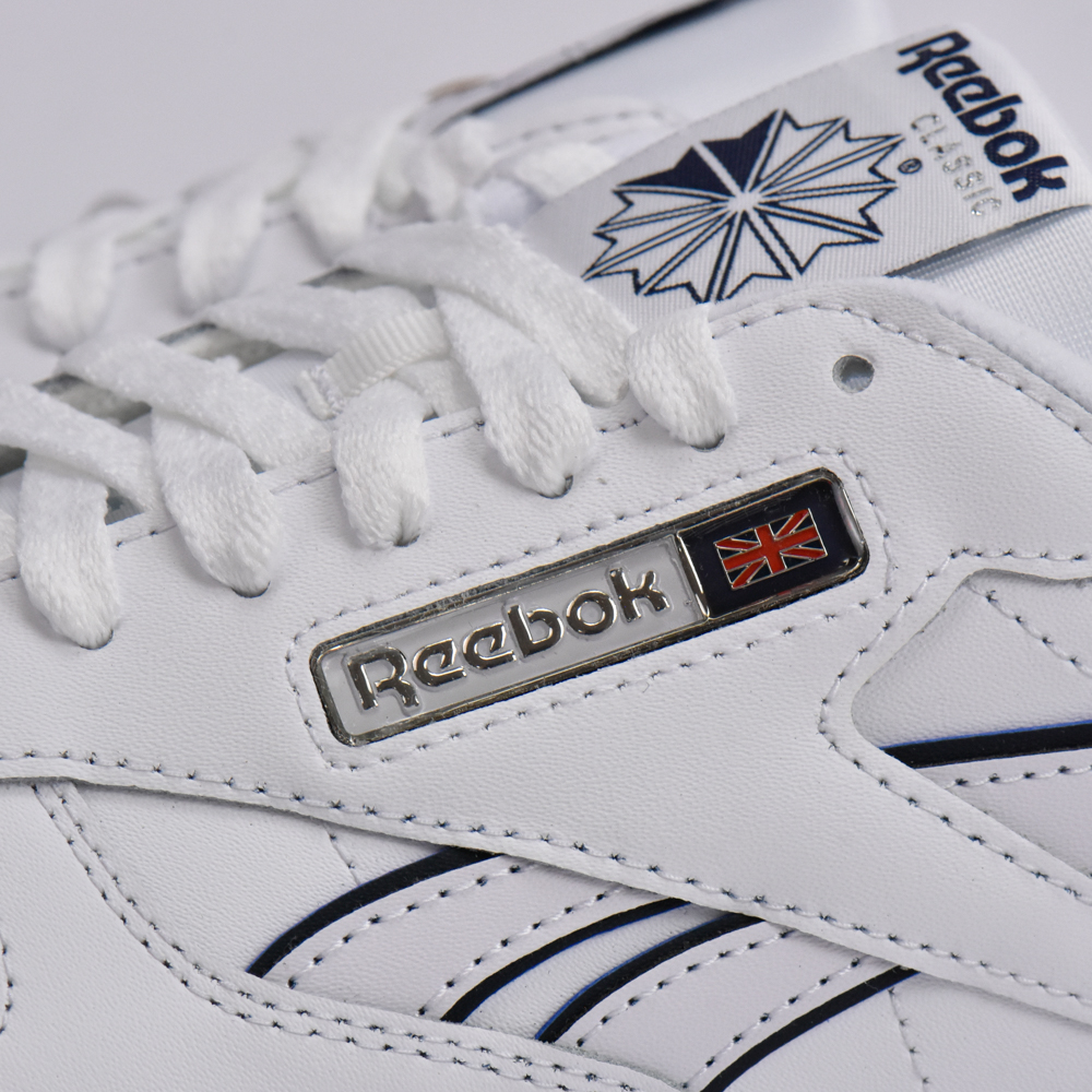 REEBOK CLASSIC LEATHER WHITE/WHITE/NAVY. 100201123