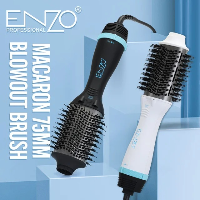 ENZO PROFESSIONAL VOLUMIZING BLOWOUT BRUSH WHITE. EN-6211WHT