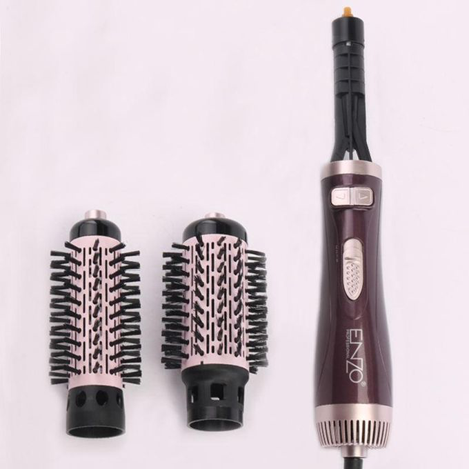 ENZO PROFESSIONAL Brosse Chauffante Lissante Rotative 2IN1 En Brushing Volume Céramique EN-747