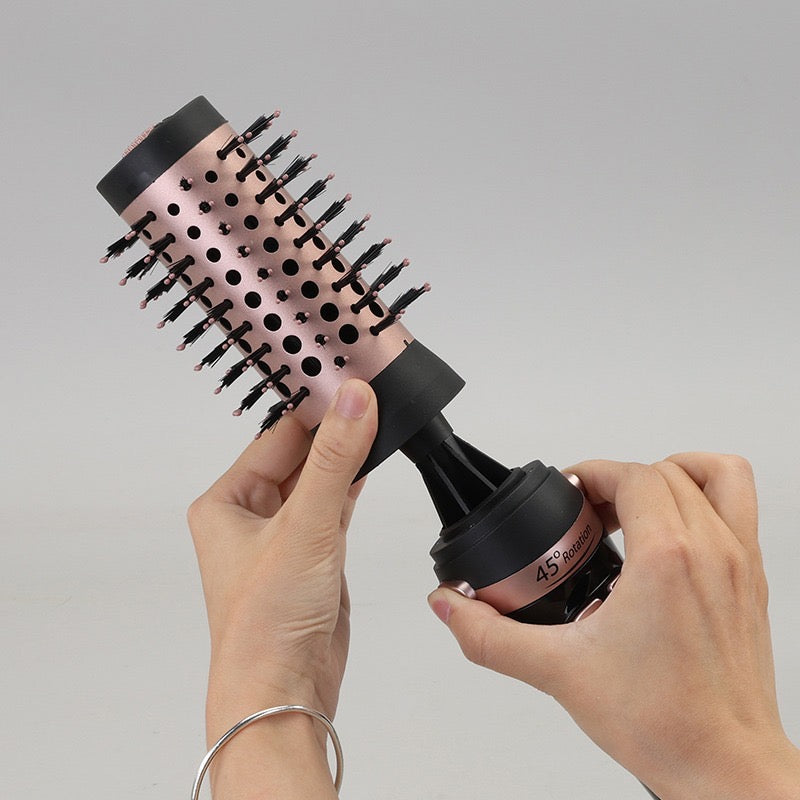Brosse Sèche-Cheveux Volumisante 2 En 1 À Tête Rotative 45°. NO.EN-757
