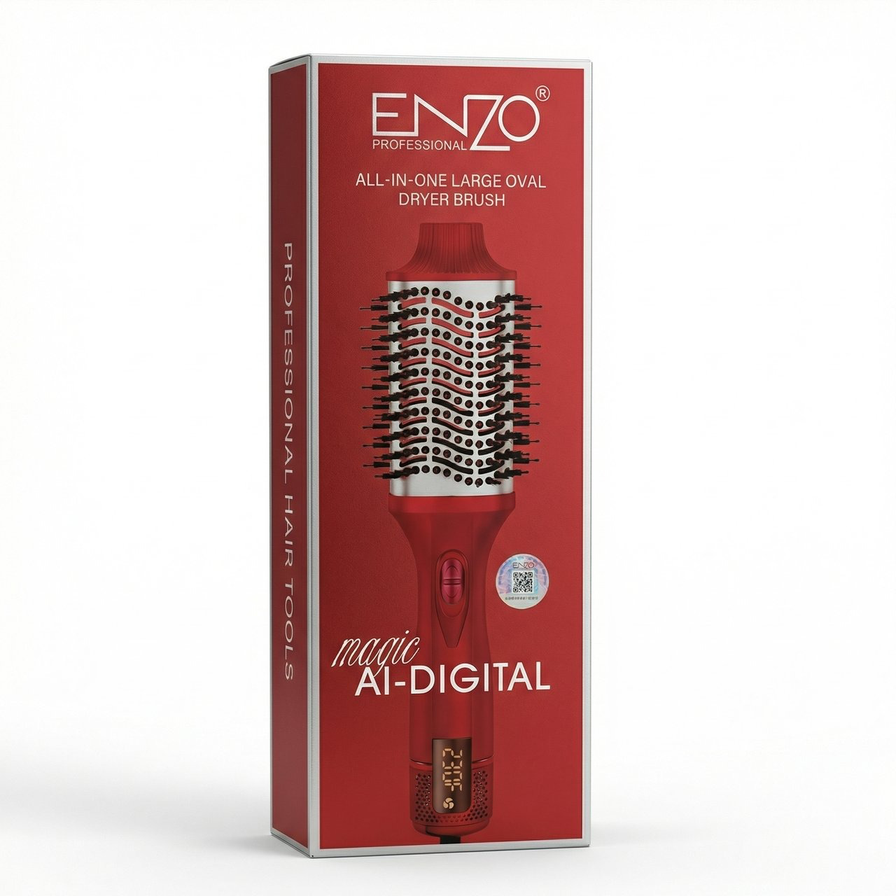 ENZO PROFESSIONAL Brosse Thermique Enzo Magic AI 3-En-1 Avec Technologie Ionique – 1500 W. EN-4124