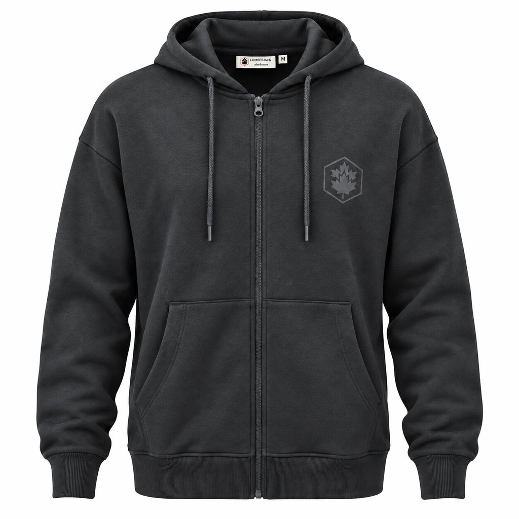 LUMBERJACK ZIP HOODIE - LBJ-00201-GRY - Image 3