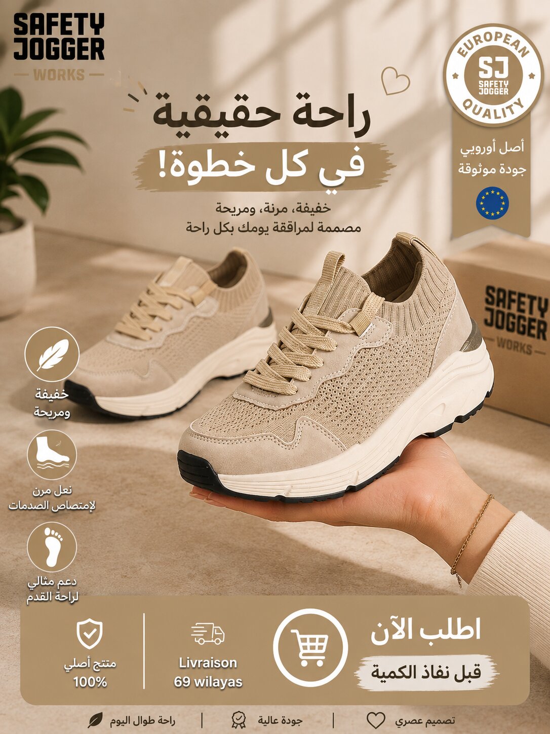 SAFETY JOGGER SHOES - 591363-BEI-SAF - Image 1
