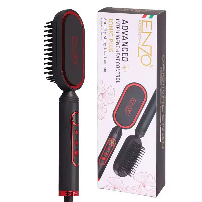 ENZO Professional EN-4201-BLACK Mini Hair Straightening Brush - EN-4201-BLACK - Image 3