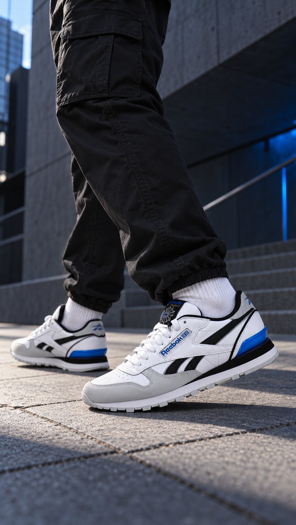 REEBOK CLASSIC LEATHER CLIP FTWWHT/PURGRY/VECB - 100074394 - Image 3