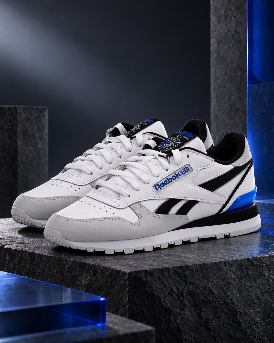 REEBOK CLASSIC LEATHER CLIP FTWWHT/PURGRY/VECB - 100074394 - Image 7