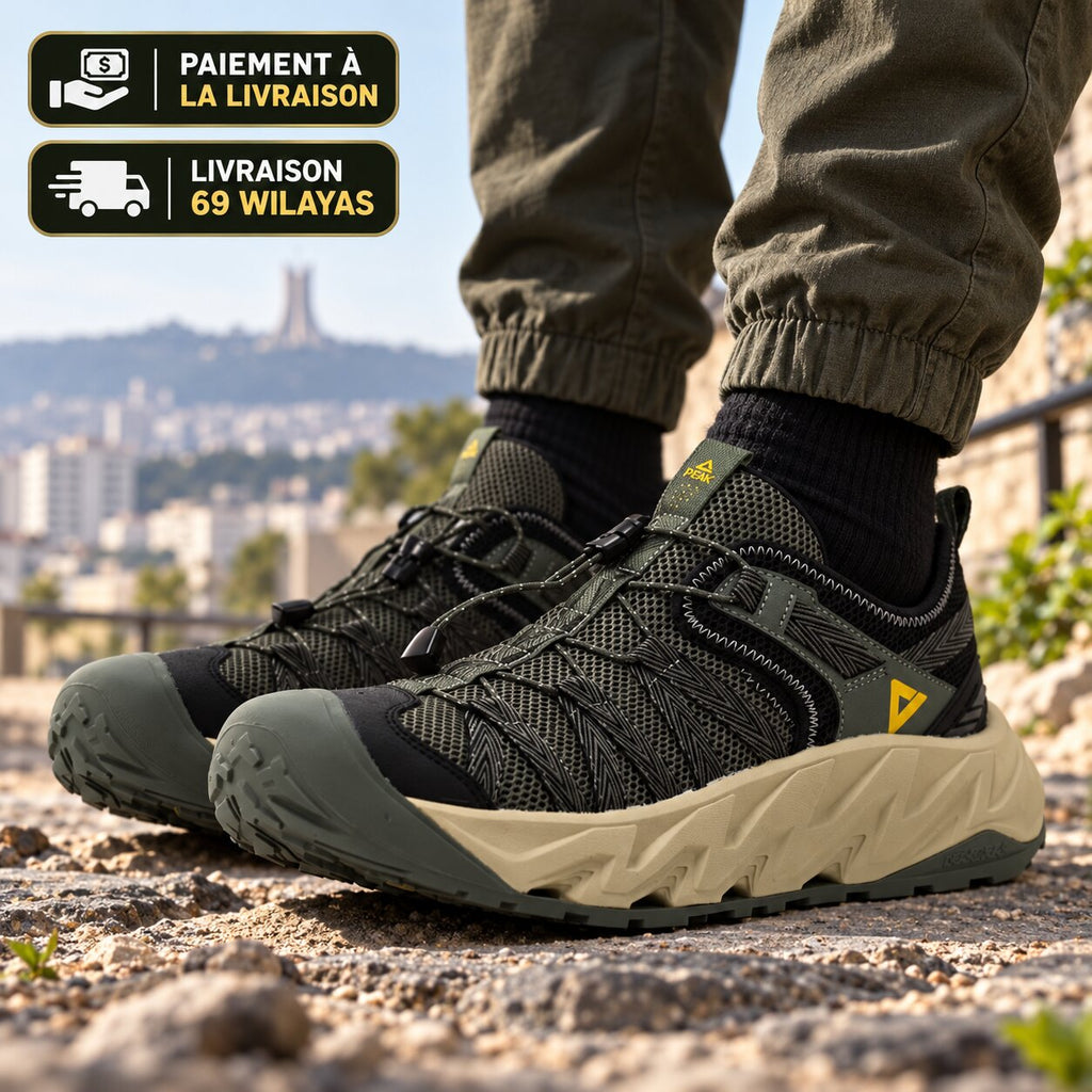 PEAK Outdoor Shoes, Olive Green - EXT262907G-5320 - Image 1
