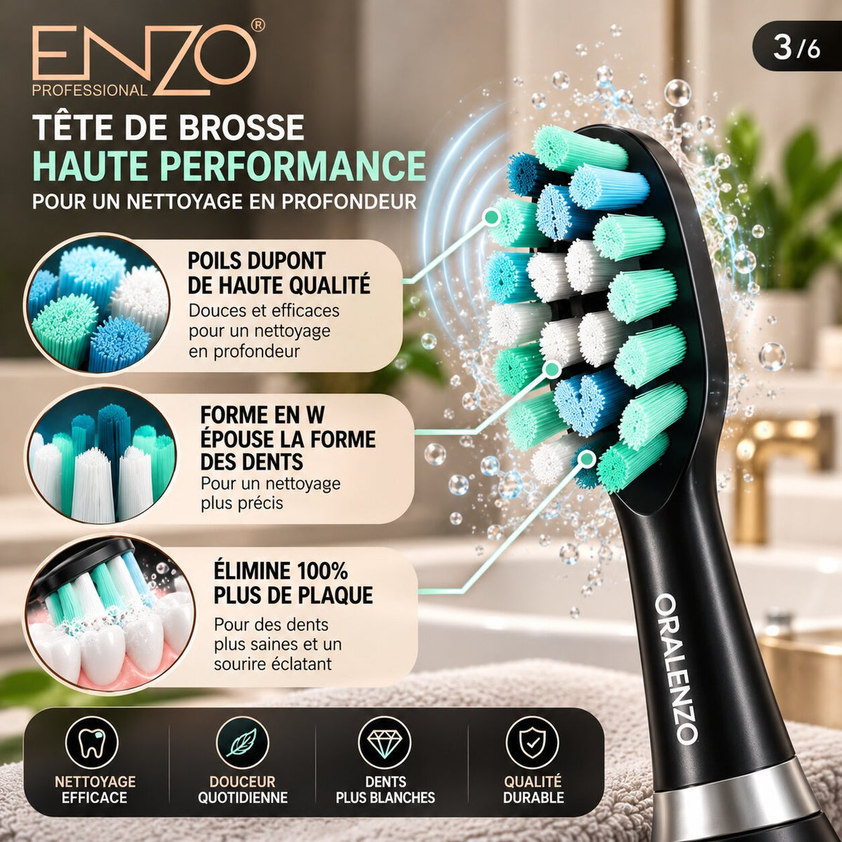 ENZO EN-07 Sonic Electric Toothbrush - EN-07 - Image 3