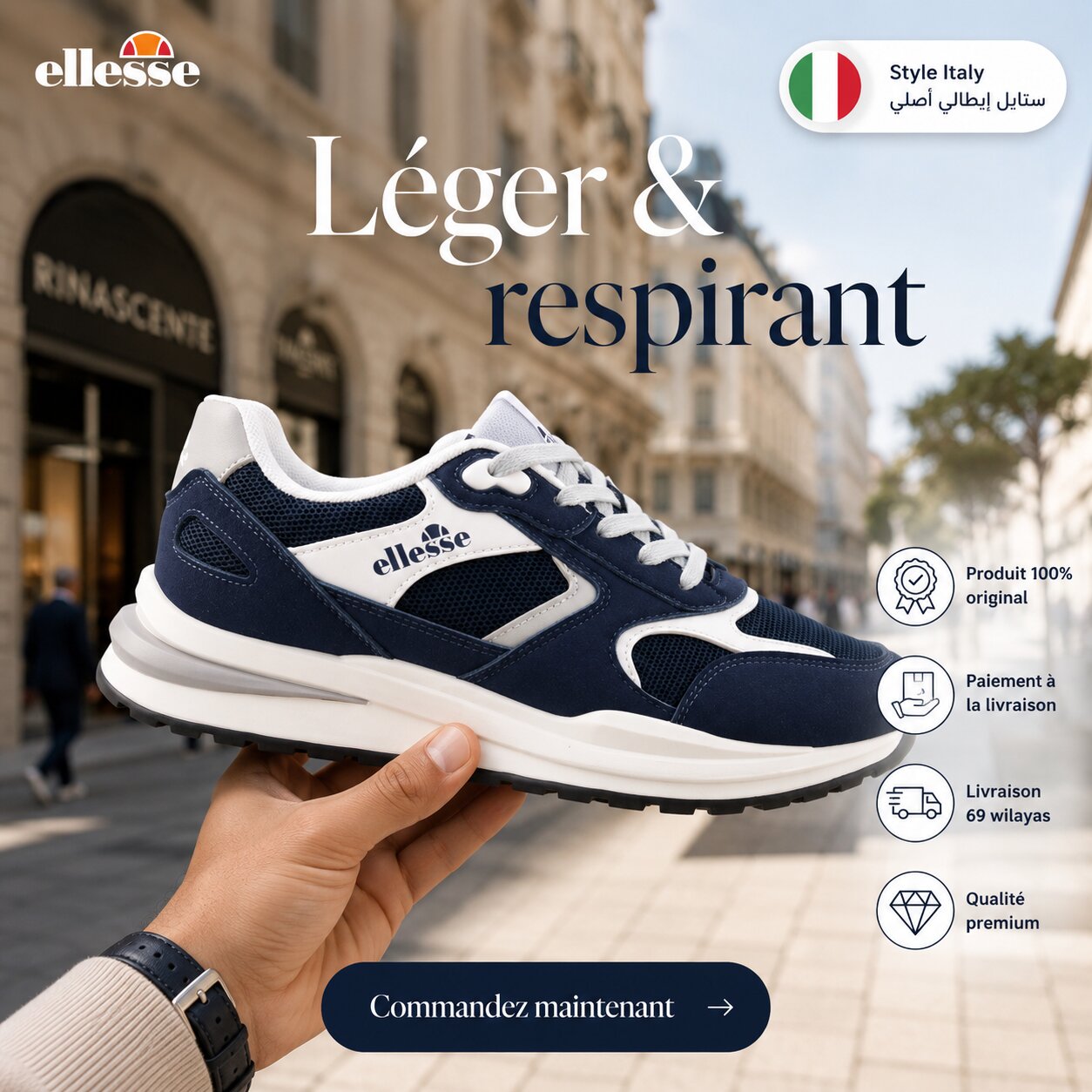 Ellesse Men Sneakers - IRMA002-NAVY - Image 2