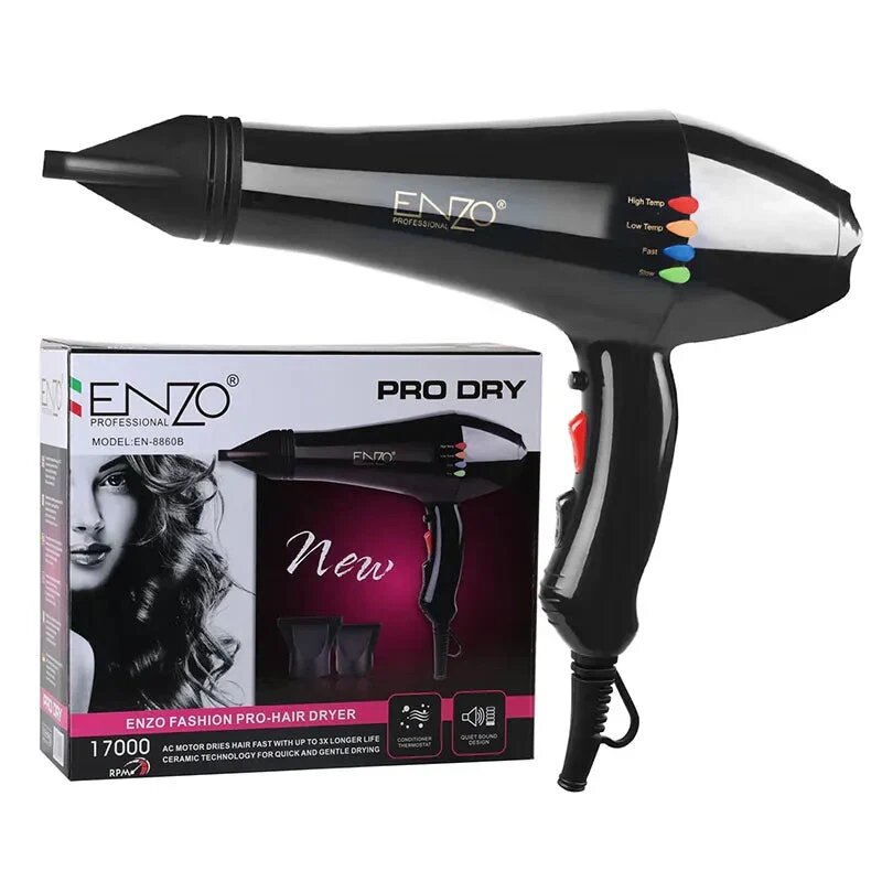 ENZO EN-8860B Professional Ionic Hair Dryer - EN-8860B - Image 3