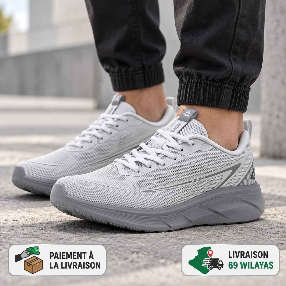 PEAK Running Shoes, Grey - EXT262487H-0022 - Image 1