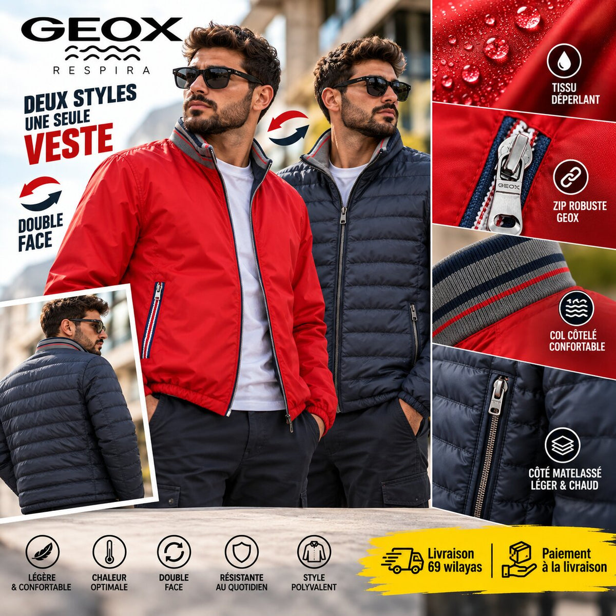 GEOX - M GENOVA BOMBER JKT - M0228ATC133-F7189 - Image 1